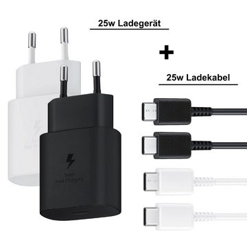 GreenHec Adapter für Samsung Galaxy Ladekabel Kabel Netzteil Fast USB-Ladegerät (25W 1m USB C)