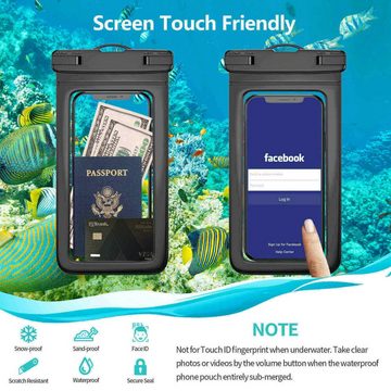 Silberstern Handyhülle 3er-Pack wasserdichte, durchsichtige Handyhüllen zum Schwimmen, Unterwasserschutzhülle für Mobiltelefone unter 7,2 Zoll