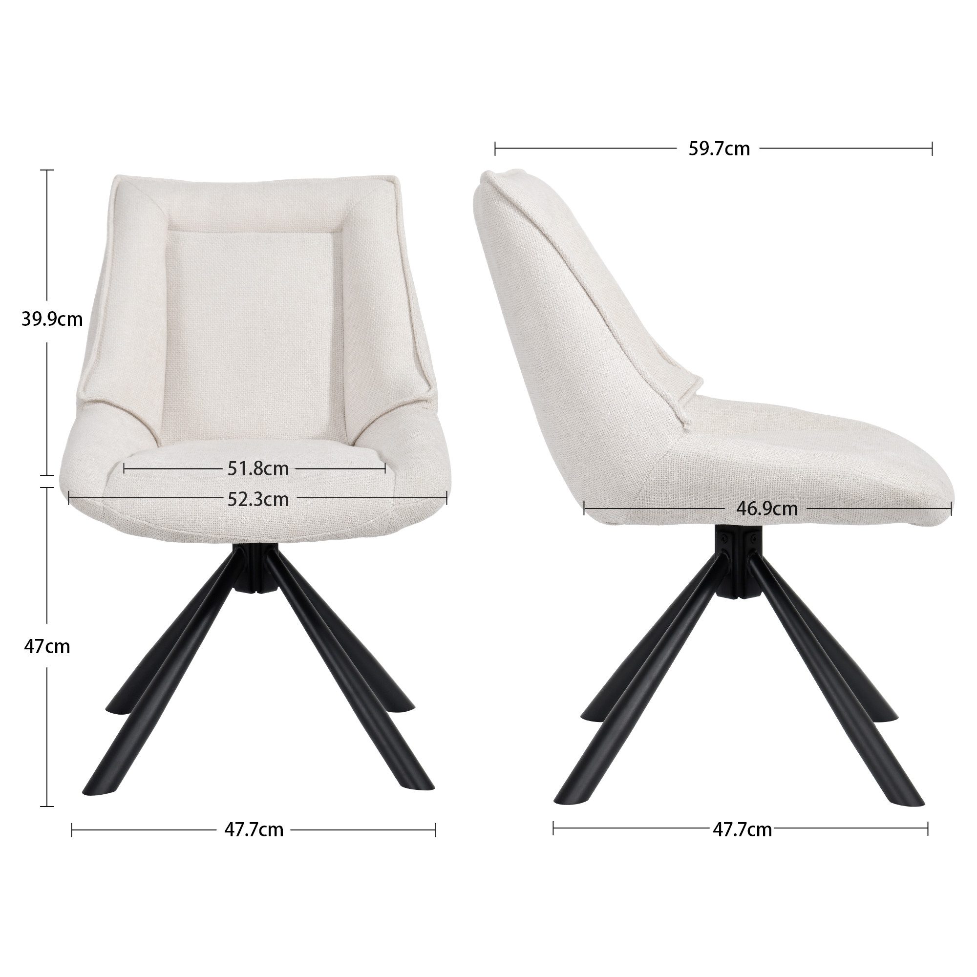 Duhome Esszimmerstuhl (8626A), 180° drehbar Rückstellfunktion günstig online kaufen