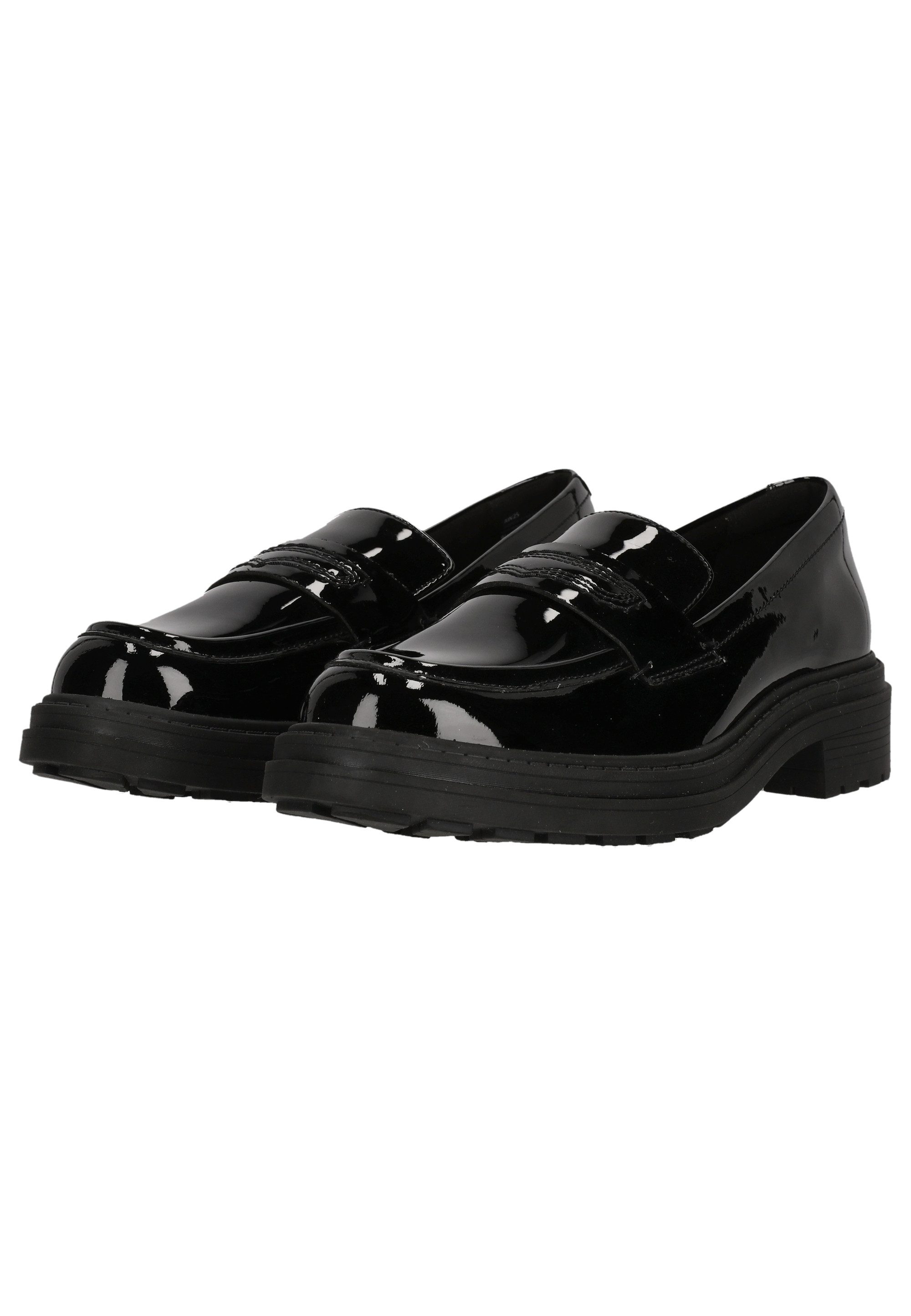 Clarks Orinoco3 Edge Slipper aus hochwertigem, schwarzem Lackleder – Bild 4 von 5