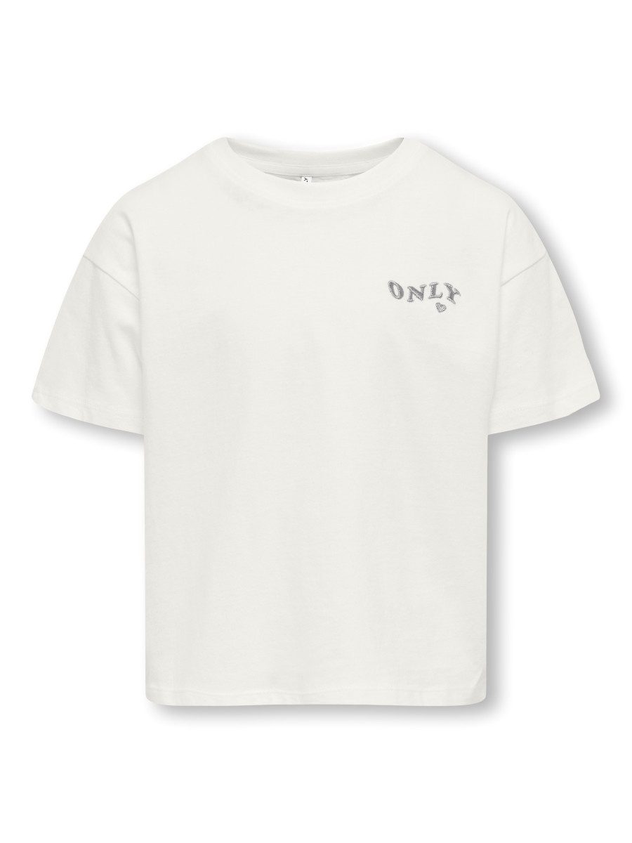 KIDS ONLY T-Shirt KOGMAIKEN (1-tlg) silberfarbenes Logo