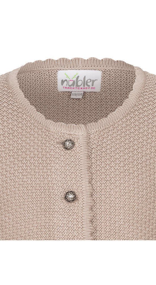 Nübler Trachtenstrickjacke Kinderstrickjacke Yvonne in Natur von Nübler