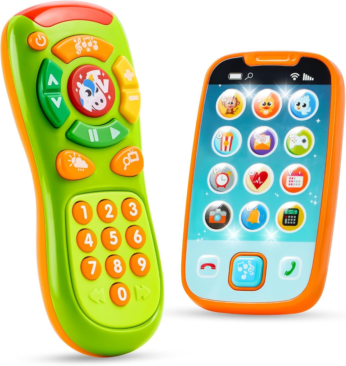 JOYIN Lernspielzeug JOYIN Baby-Spielzeug Telefon, Fernbedienung und Smartphone mit Musik