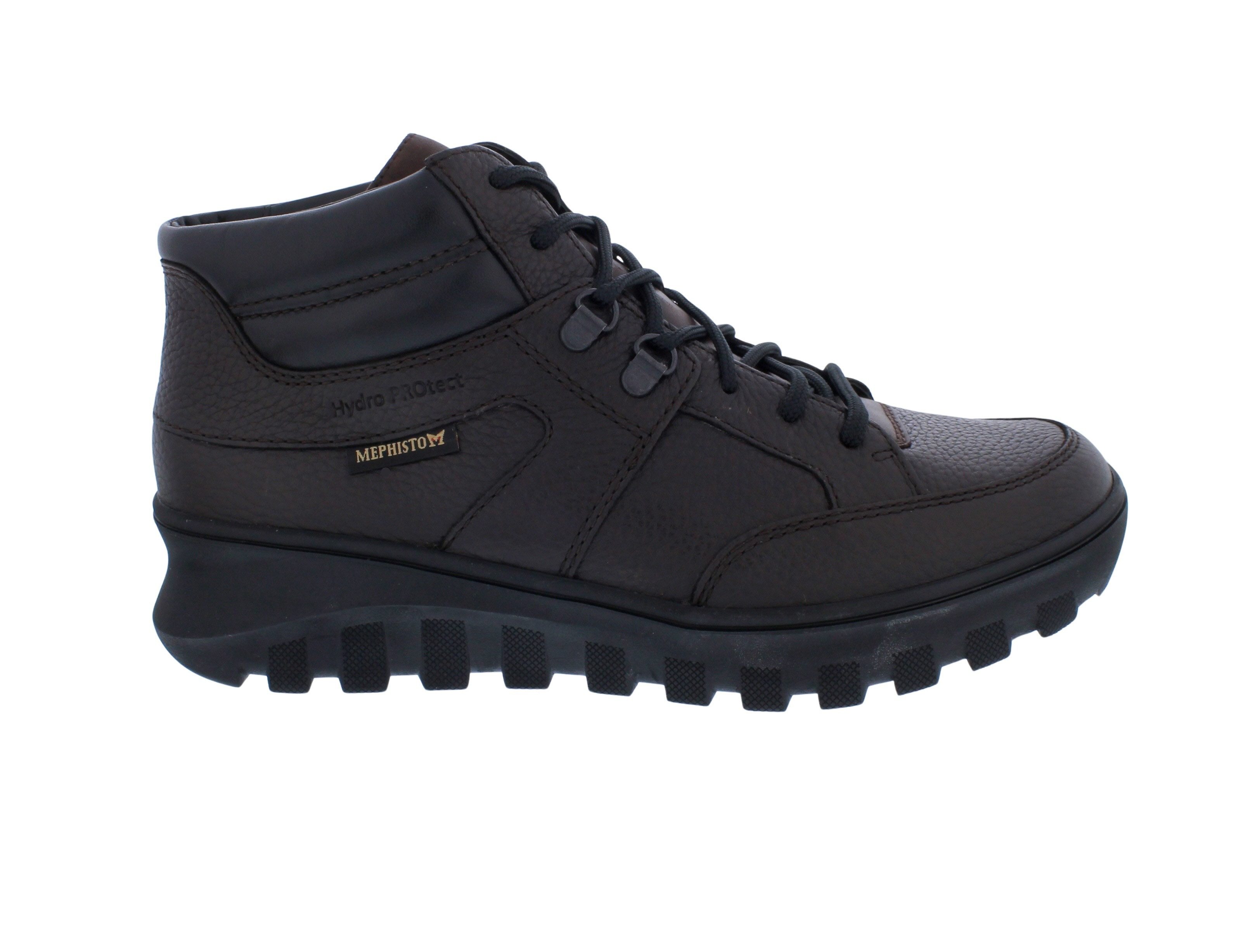 Mephisto Mephisto Fosco Schnür-Boot, Hydro-Protect, Grizzly-Glattleder, Dunkel Schnürstiefel