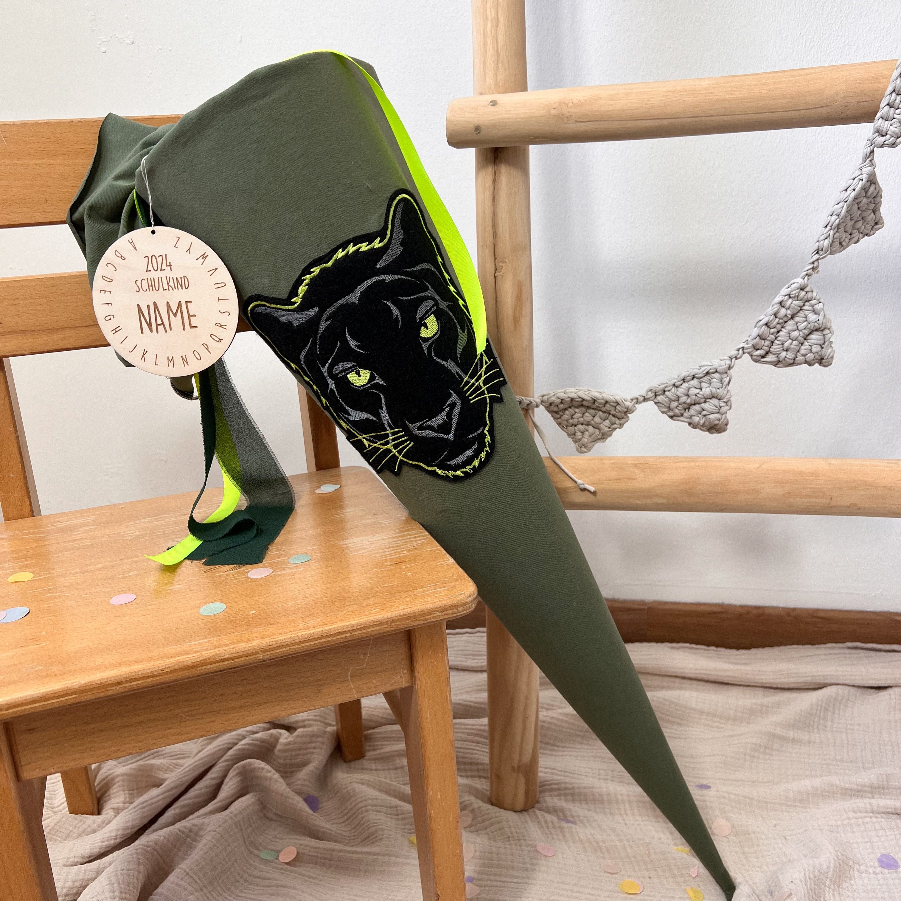 LittleANTunique Schultüte SCHULTÜTE ZUCKERTÜTE BLACK PANTHER, Mit Namen personalisierbar