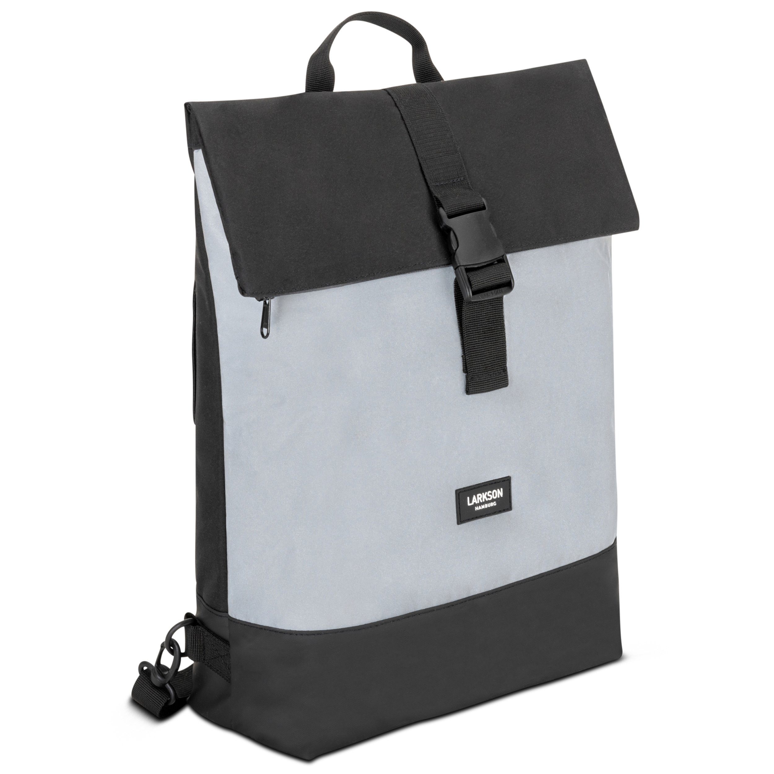LARKSON Fahrradtasche Tammo Bike Reflective Rucksack Gepäckträger, 2 in 1 Rucksack und Gepäckträgertasche, Wasserabweisend