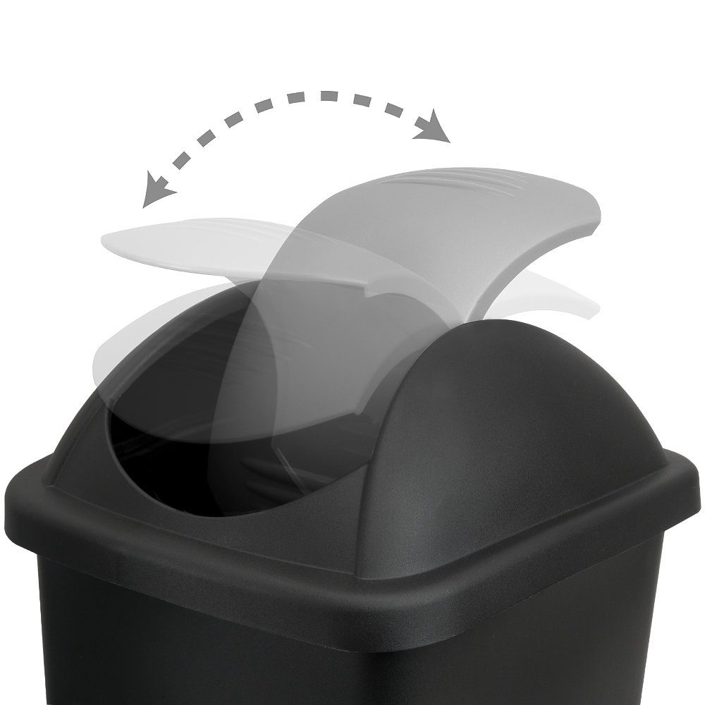 Stefanplast Mülleimer Push Can, 60 L Abfallbehälter 68x41x41cm Papierkorb Mülltrennung