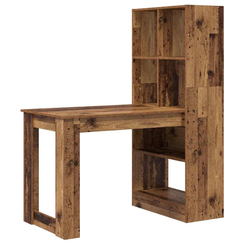 vidaXL Schreibtisch Schreibtisch mit Regal Altholz günstig online kaufen