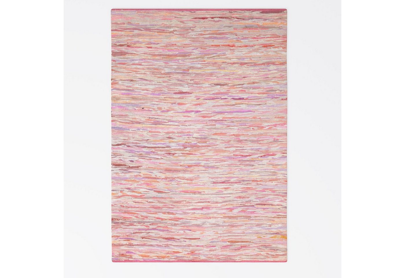 Wohnando Teppich MY-RUG Rajesh, Chindi-Teppich 110x60cm, rechteckig, Höhe: 10 mm, aus recycelten Baumwollresten, Fleckerl, handgewebt, wendbar