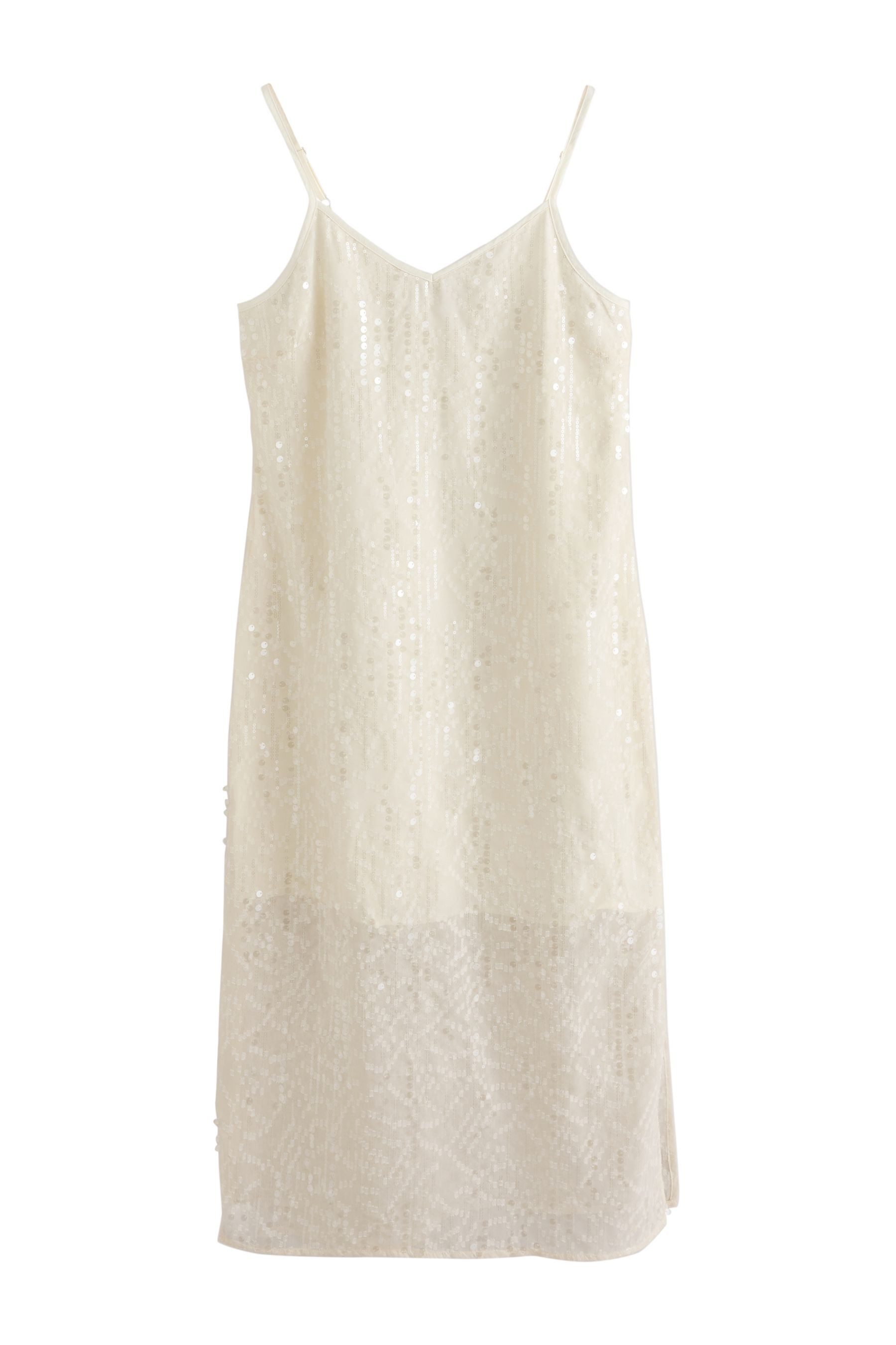 Next Midikleid Paillettenverziertes mittellanges Kleid (1-tlg)