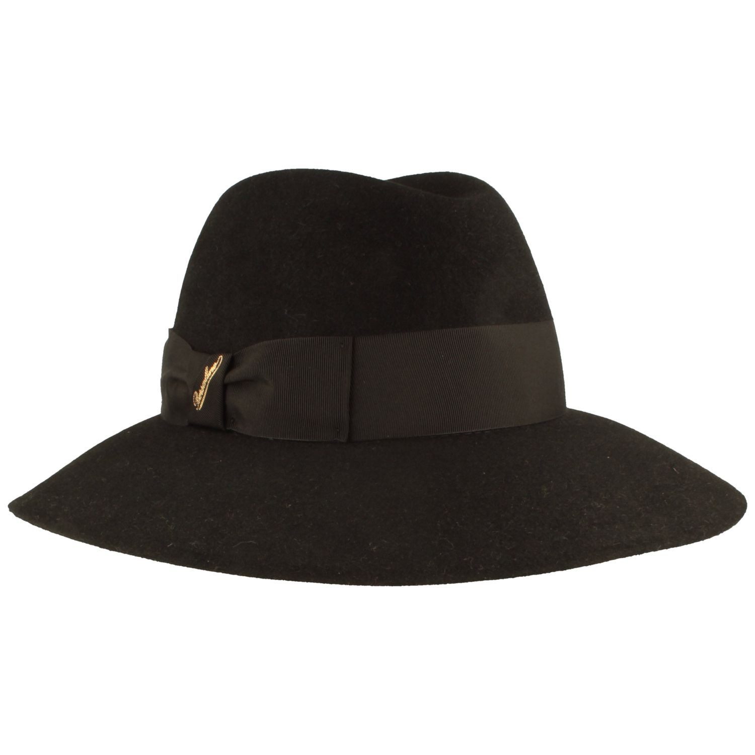 Borsalino Filzhut eleganter breiter Haarfilz Traveller Claudette