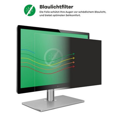 upscreen Blickschutzfolie für Acer Nitro 5 Gaming 15,6", Displayschutzfolie, Blaulichtfilter Privacy Folie Schutzfolie Sichtschutz klar Anti-Spy