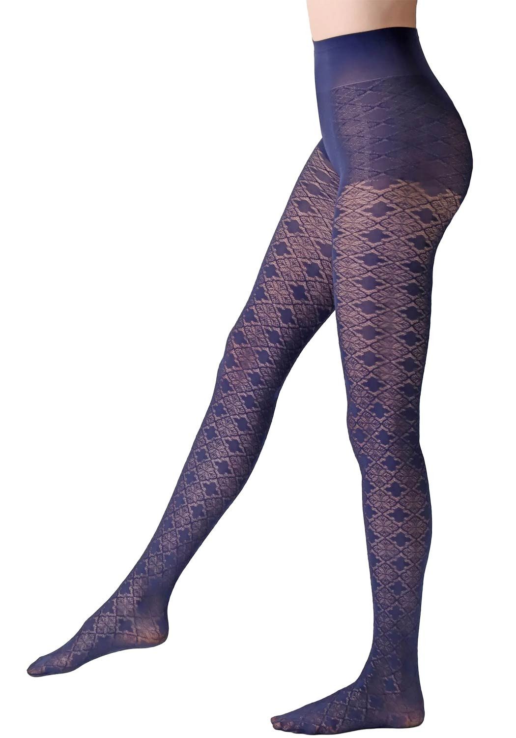Oroblú Feinstrumpfhose JACQUARD LACE 40 DEN (Packung 1 St. 1er-Pack) elegant