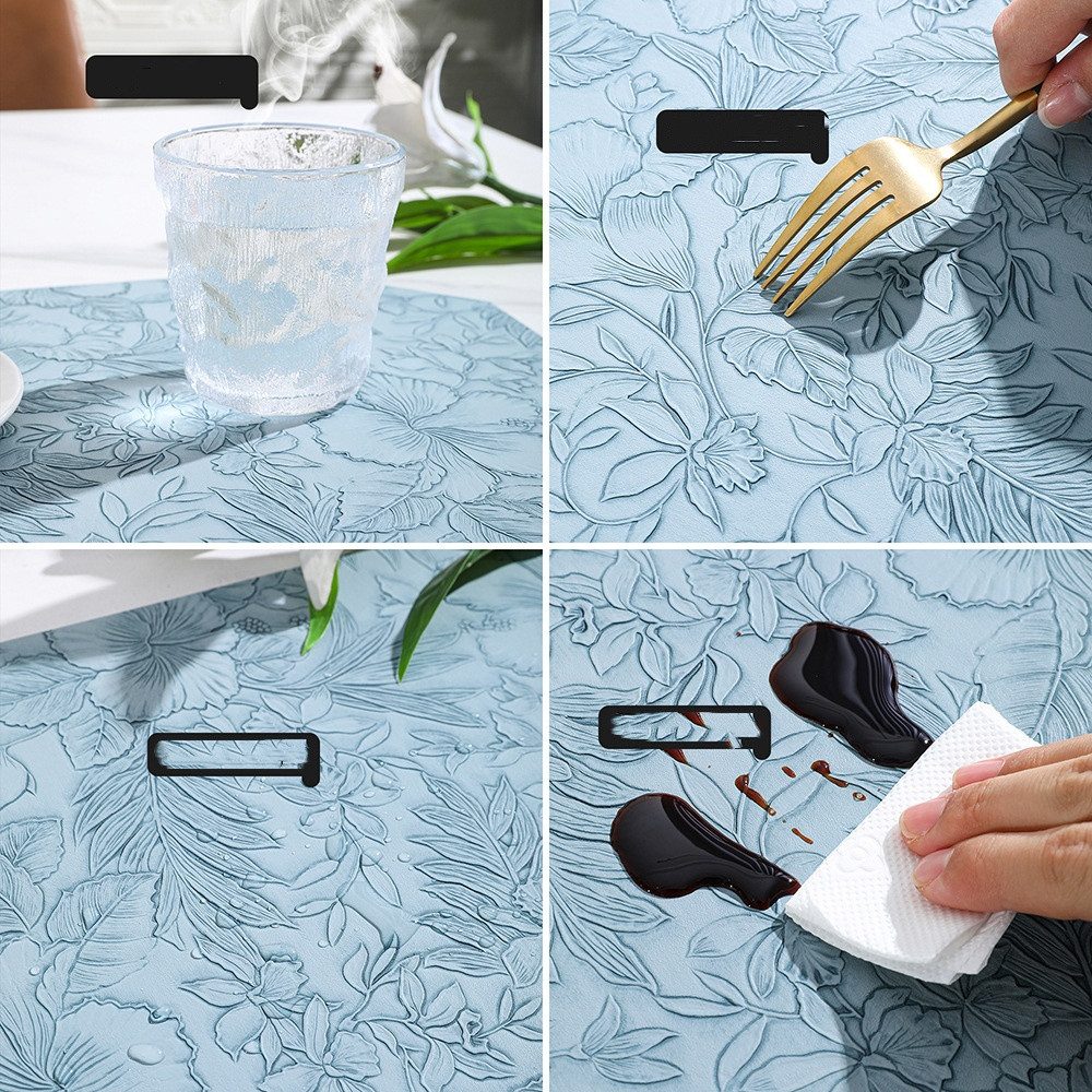 BYSURE Platzset, (6-St), Abwaschbar Tischsets aus Leder, 6er Set Oval Platz günstig online kaufen