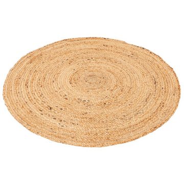Sisalteppich Naturfaser Handgefertigt Jute Teppich Nele Rund, Pergamon, Rund, Höhe: 4 mm