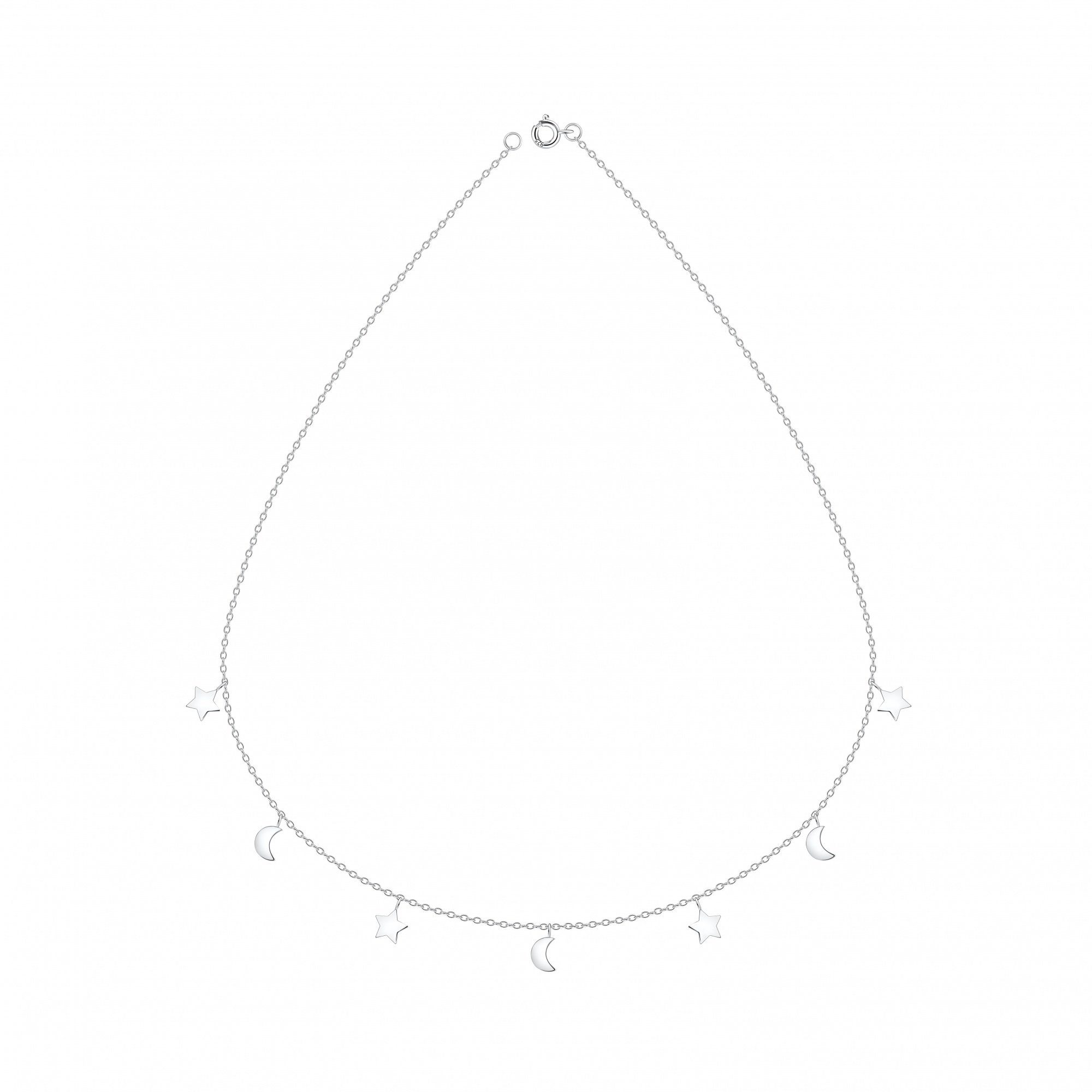 ALEXANDER YORK Kette mit Anhänger PLÄTTCHEN-MOND und STERNE, 925 Sterling S günstig online kaufen