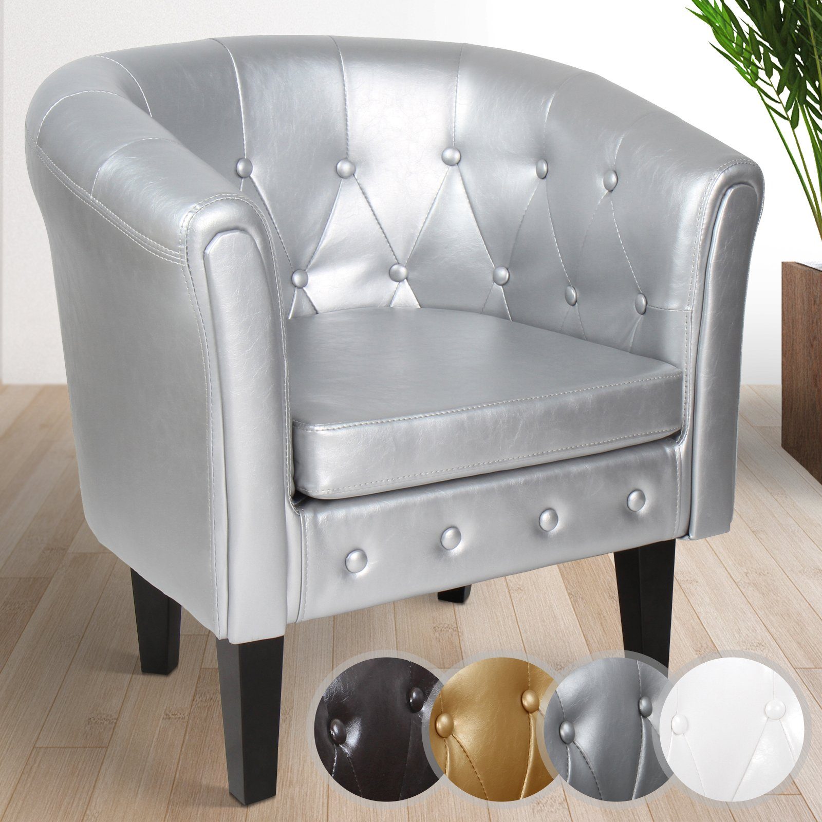MIADOMODO Chesterfield-Sessel Chesterfield Sessel Loungesessel Clubsessel günstig online kaufen