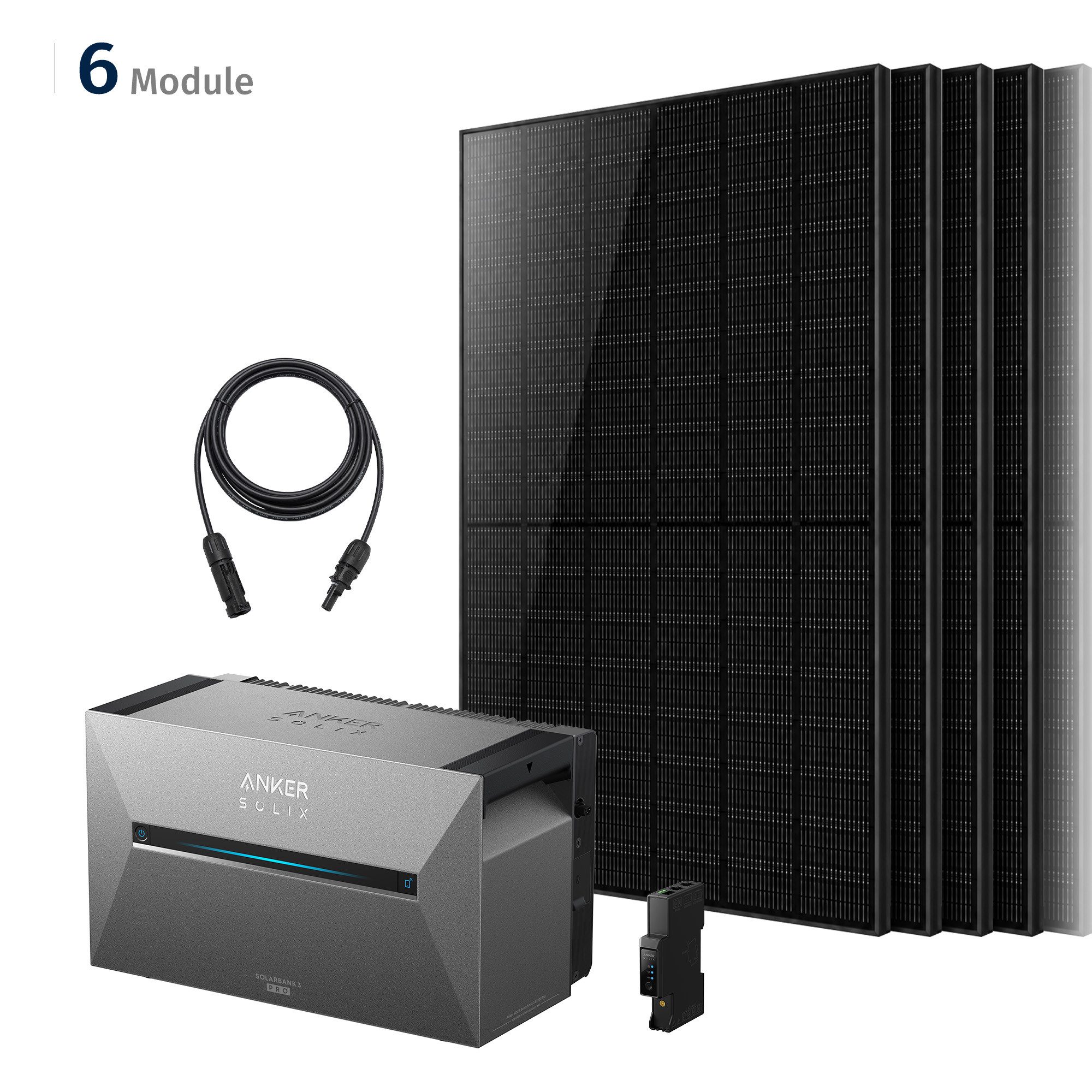 SolarMars Solaranlage 3000W Balkonkraftwerk mit Speicher Anker Solix Solarbank 3 E2700 Pro, (mit optionaler BP2700 Erweiterungsakku), mit intelligenter KI zur dynamischen Überwachung des Stromverbrauchs
