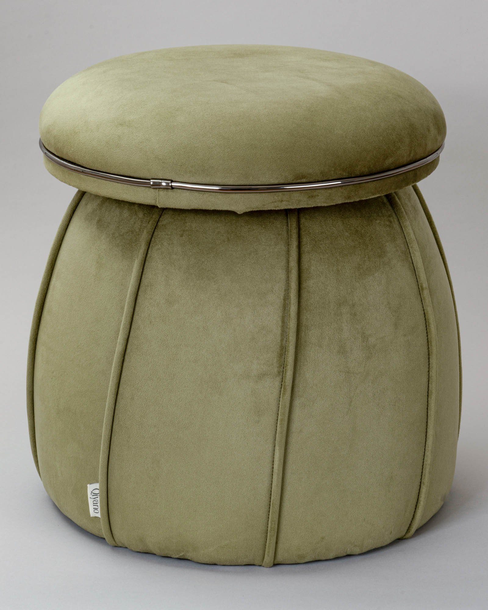 Qiyano Hocker Pouf Luana 100 Samt Grün (1 St) günstig online kaufen