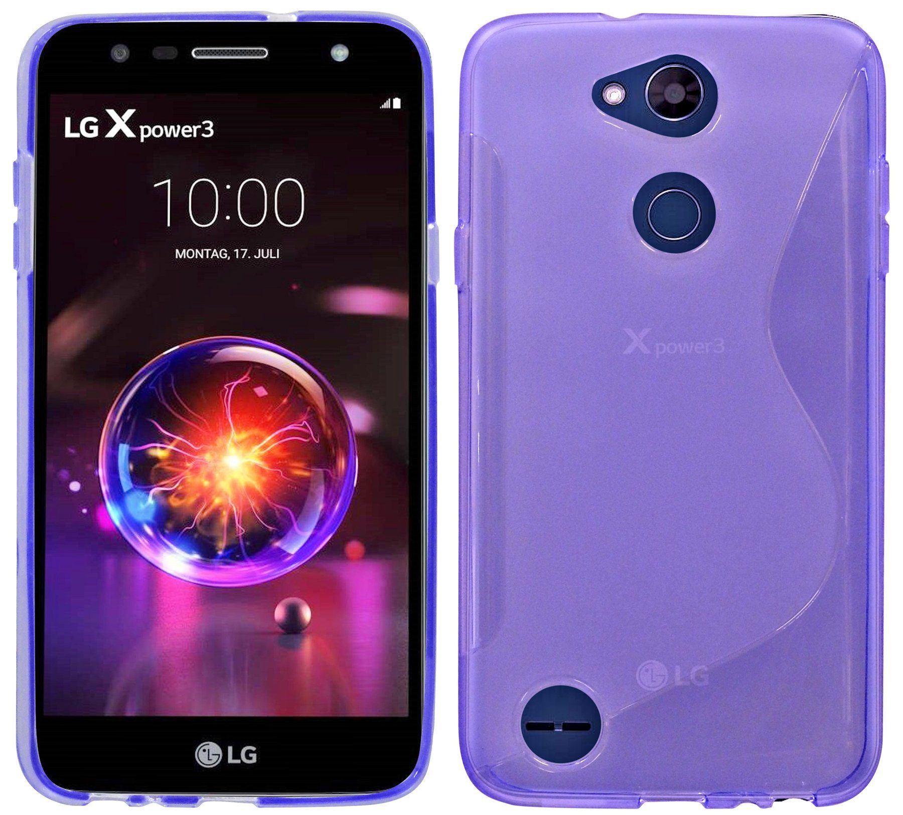 cofi1453 Handyhülle S-Line Silikon Hülle für LG X Power 3, Case Cover Schutzhülle Bumper