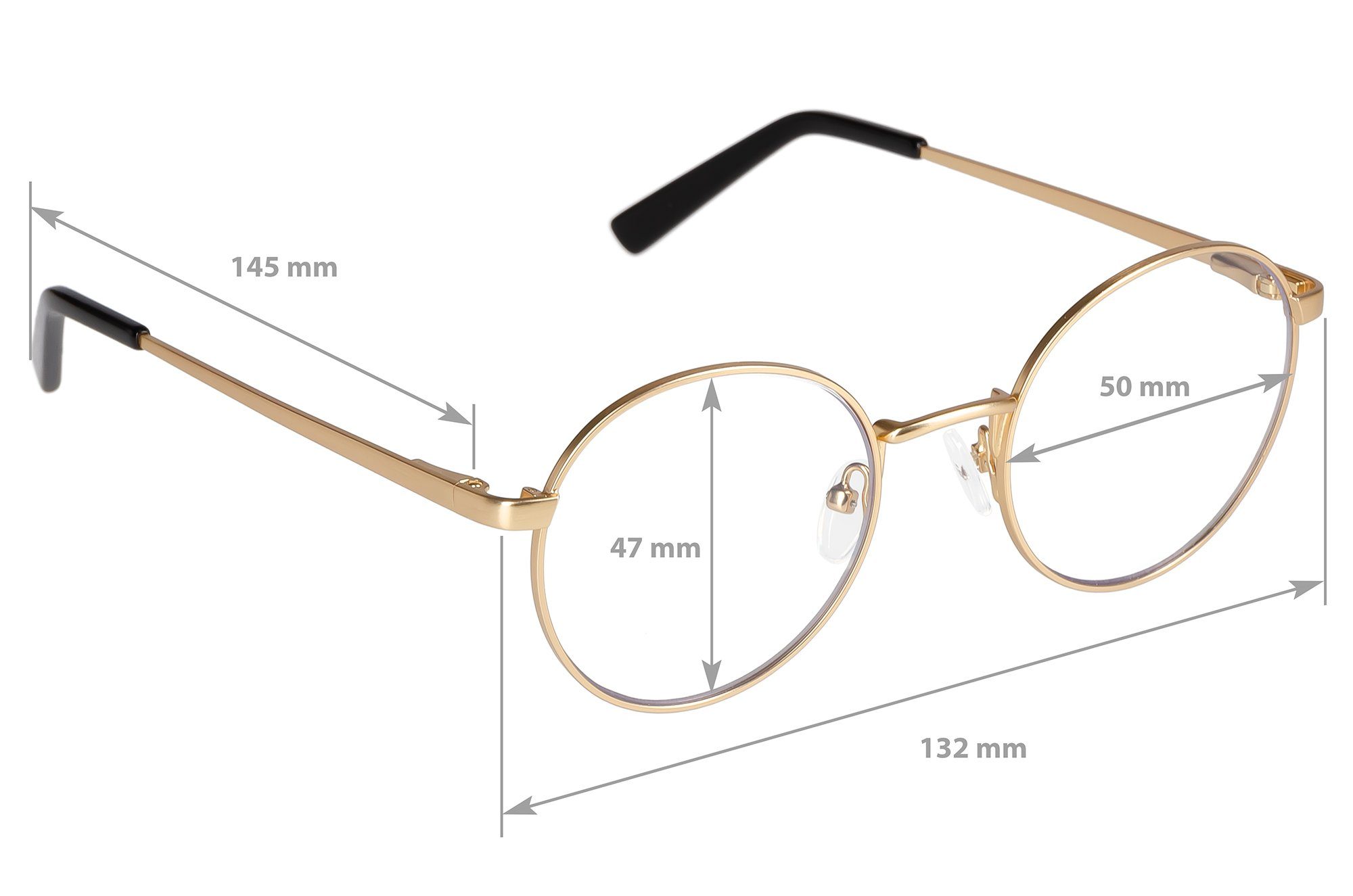 Edison & King Lesebrille Delight, entspiegelt - runde Brille im Retro-Stil - Metallfassung