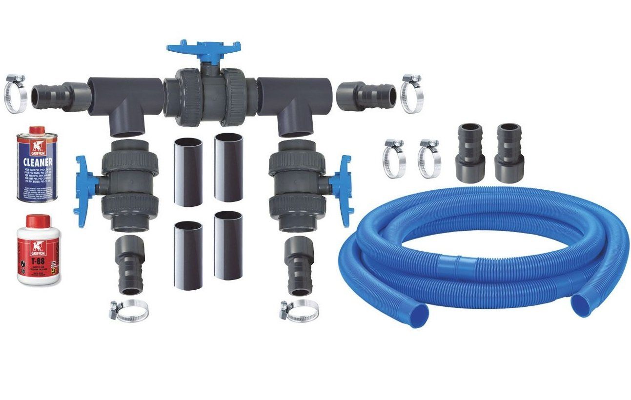 Aquaforte Pool-Wärmepumpe Montageset für Тепловые насосы Bypass Luxus Ausführung