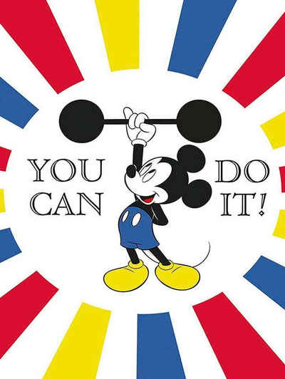 Komar Poster Mickey Mouse Do it, Disney (1 St), Kinderzimmer, Schlafzimmer, Wohnzimmer