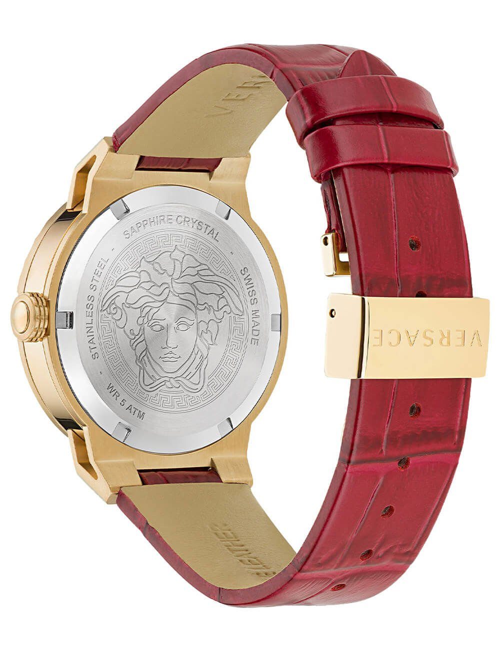 MEDUSA INFINITE Schweizer INFINITE, Armband Versace VE3F00722, 38 Damen Uhr Armbanduhr MEDUSA Versace Leder mm