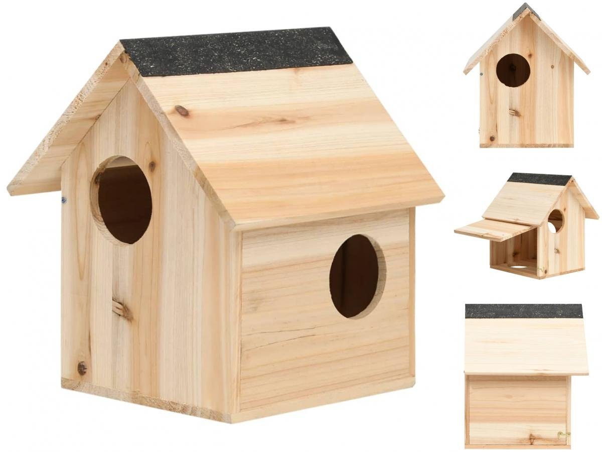 vidaXL Vogelhaus Eichhörnchenhaus Tanne Massivholz 26x25x29 cm Holz