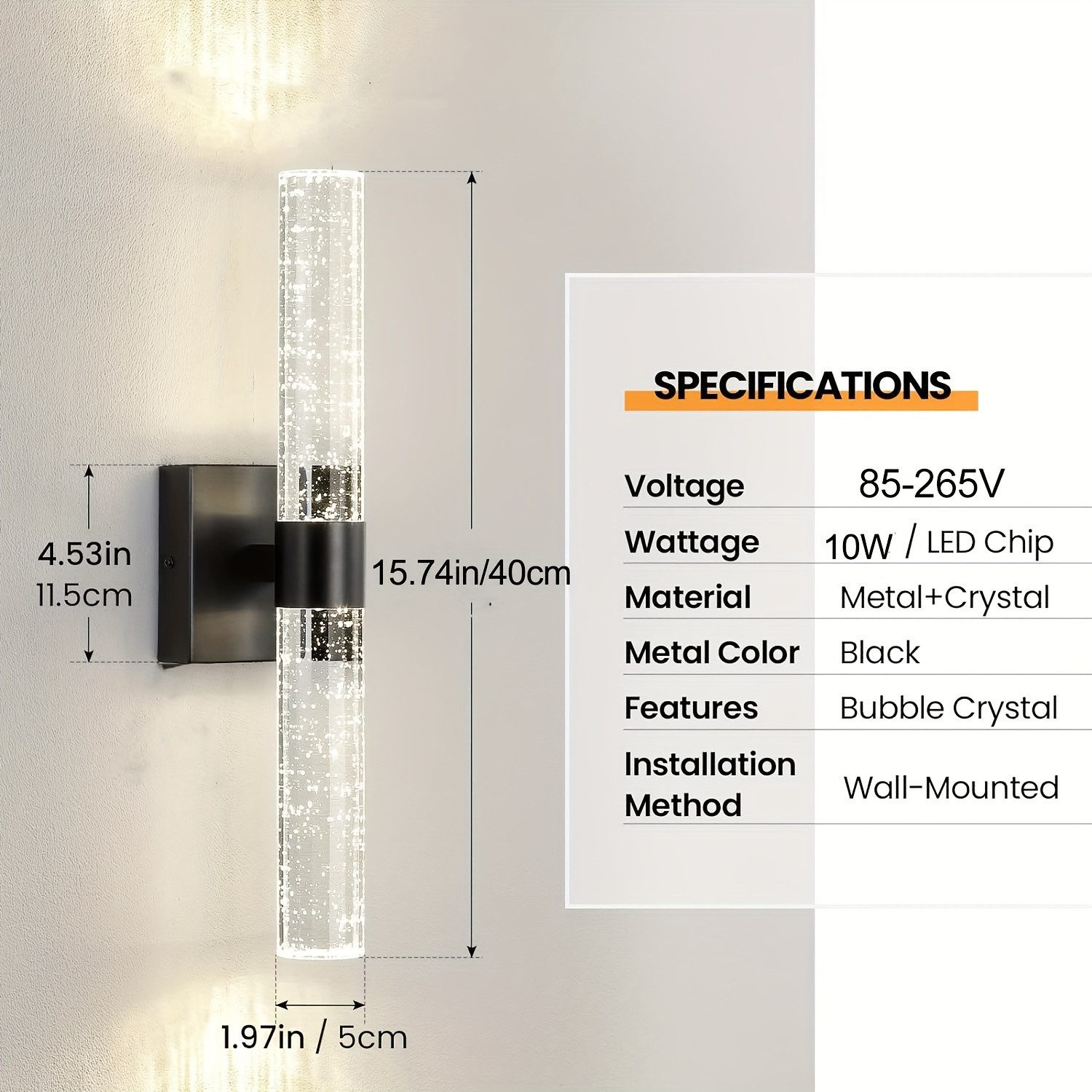 JDONG LED Wandleuchte Schwarz Flurlampe Moderne günstig online kaufen