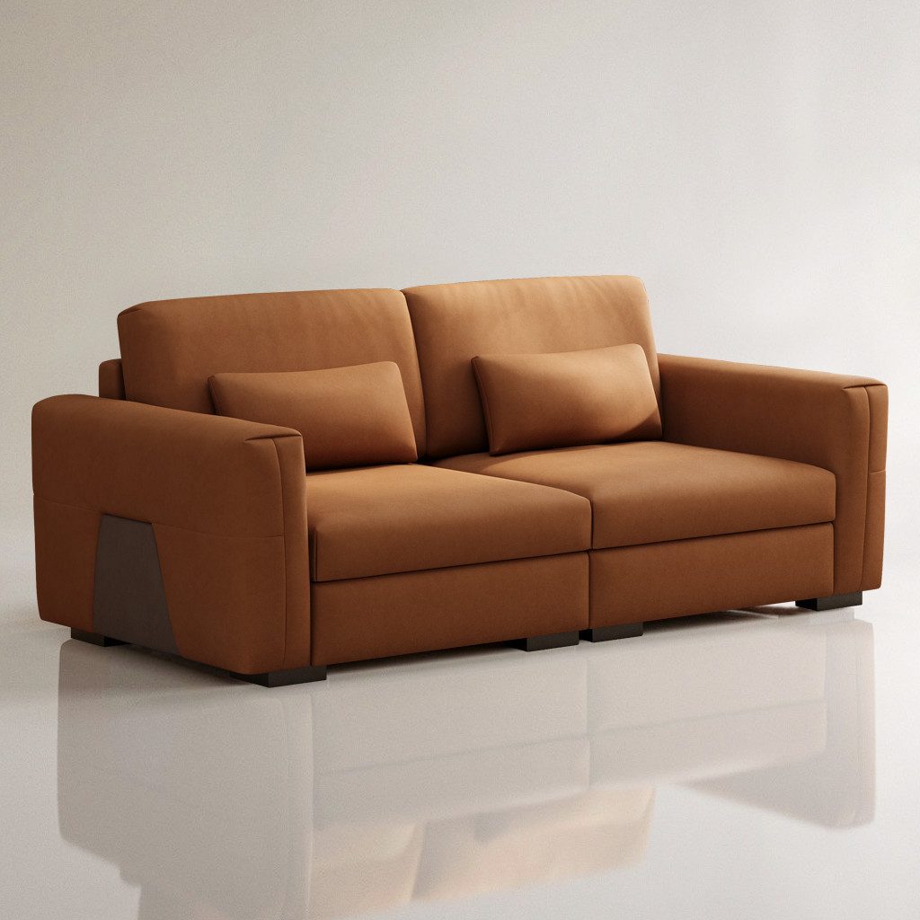 oleyluckidea Big-Sofa 3-Sitzer, Lederoptik, weich gepolstert, mit Armlehnen, modern, Set