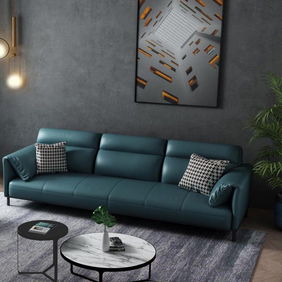 JVmoebel Sofa, Wohnlandschaft Ledersofa Sitz Couch Sitzer Design Modern 3 Sofa