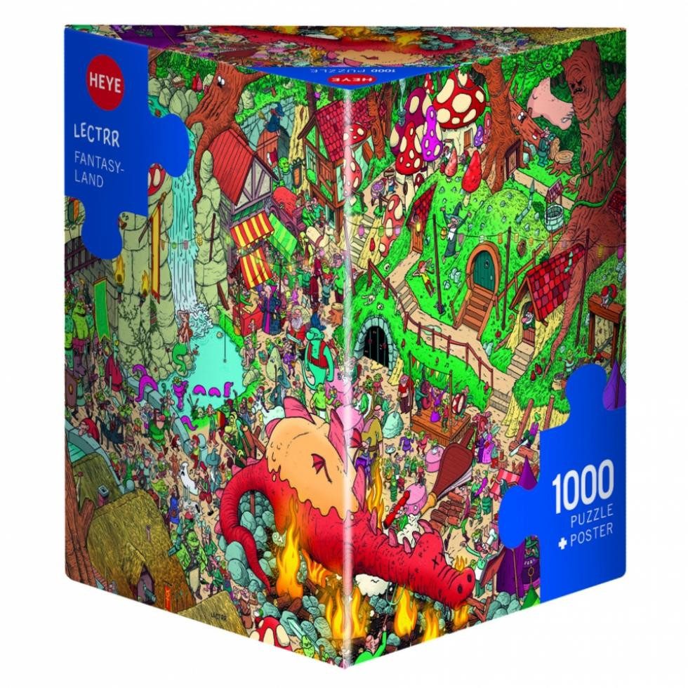 HEYE Spiel, Puzzle - Fantasyland, Lectrr - Triangular 1000 Teile - deutsch