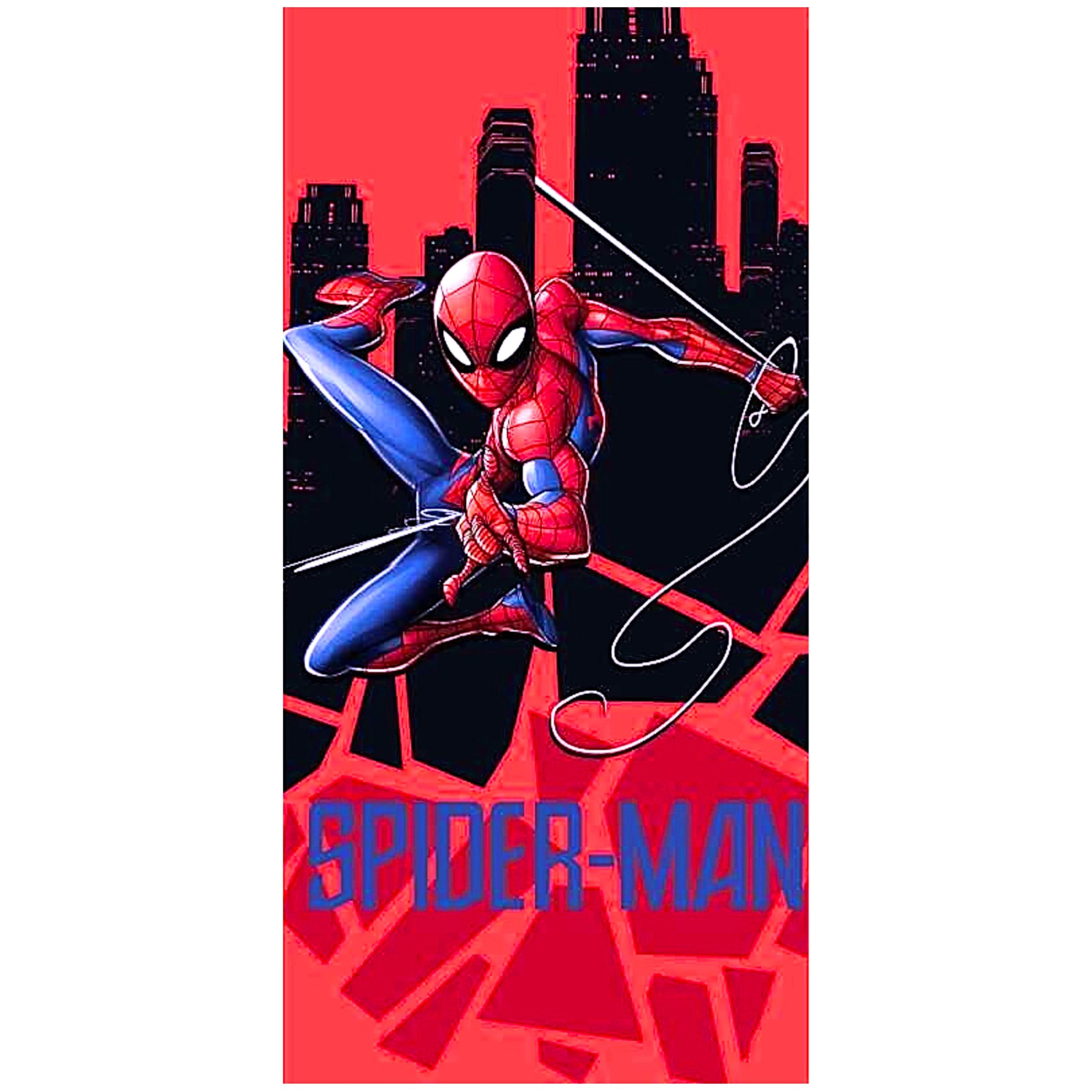 Spiderman Badetuch Marvel, Baumwolle, Kinder Strandtuch 70 x 140 cm