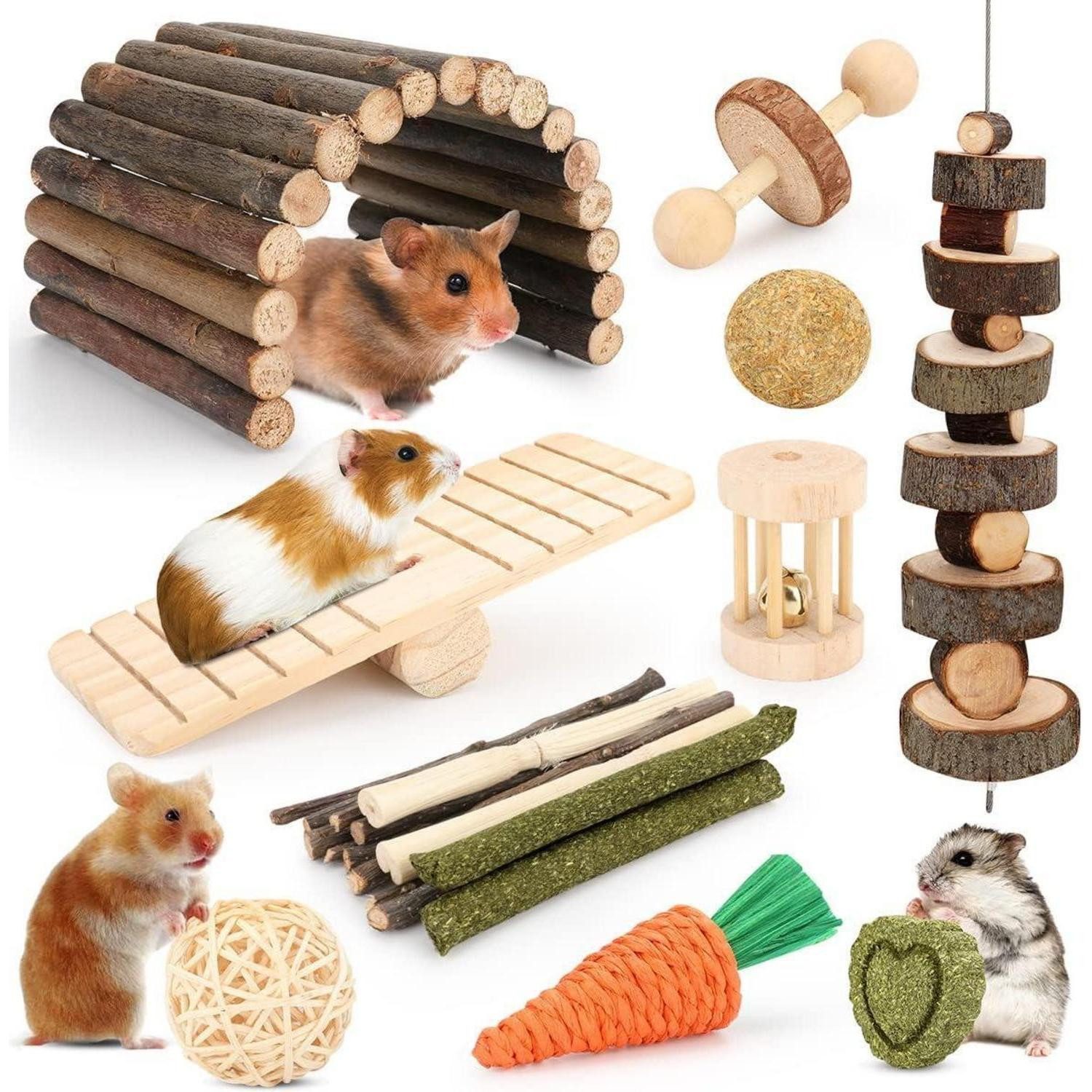 LuxusKollektion Tier-Intelligenzspielzeug Kleintier Spielzeug Set Hamster Meerschweinchen Rennmäuse Hasen, Holz, (1-tlg)