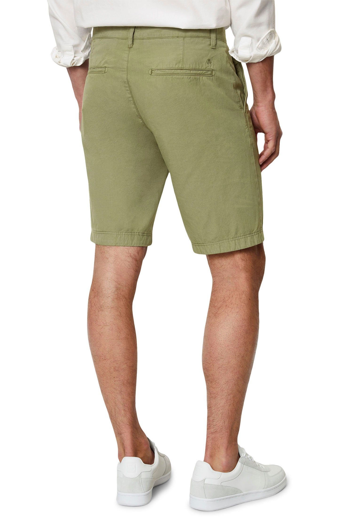 Marc O'Polo Shorts pkts, 52,6cm; auf -3cm LO der fit, Length regular welt Shorts, Logostickerei Rückseite Reso mit