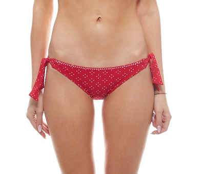 WATERCULT Badeslip watercult Bade-Höschen atmungsaktive Damen Bändchenhose mit Punkten Bikini-Hose Rot