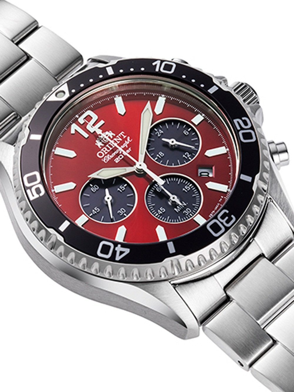 Orient Quarzuhr Orient RA-TX0207R10B Herrenuhr Mako Solar Chronograph 43mm 20ATM Orient RA-TX0207R10B Herrenuhr Mako Solar Chronograph 43mm 20ATM