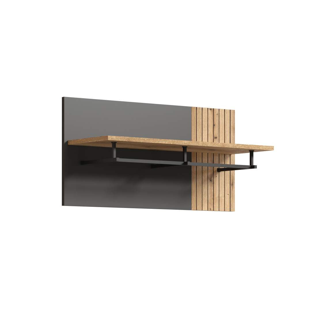 ebuy24 Garderobenhalter Esteban Wandgarderobe grau, Eiche dekor.. Reduzierter Preis € 82,95. Unverbindliche Preisempfehlung € 109,95
