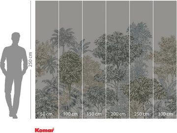 Komar Vliestapete Painted Palms, (1 St), 300x250 cm (Breite x Höhe), Vliestapete, 100 cm Bahnbreite