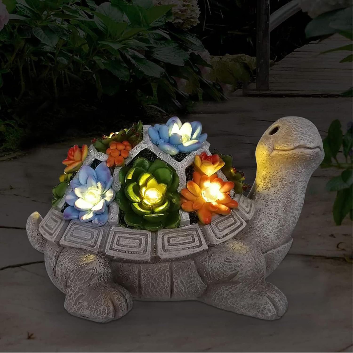 zggzerg Gartenfigur Solar Garten Figuren Schildkröte günstig online kaufen