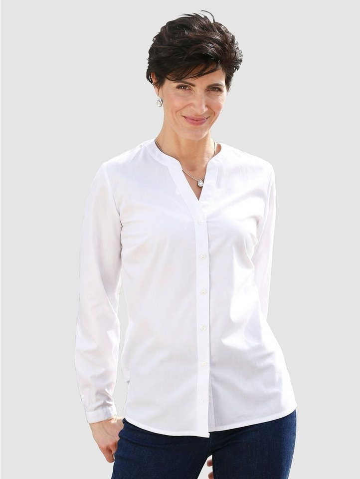 Paola Bluse Mit Kragensteg Und V Ausschnitt Kaufen Otto
