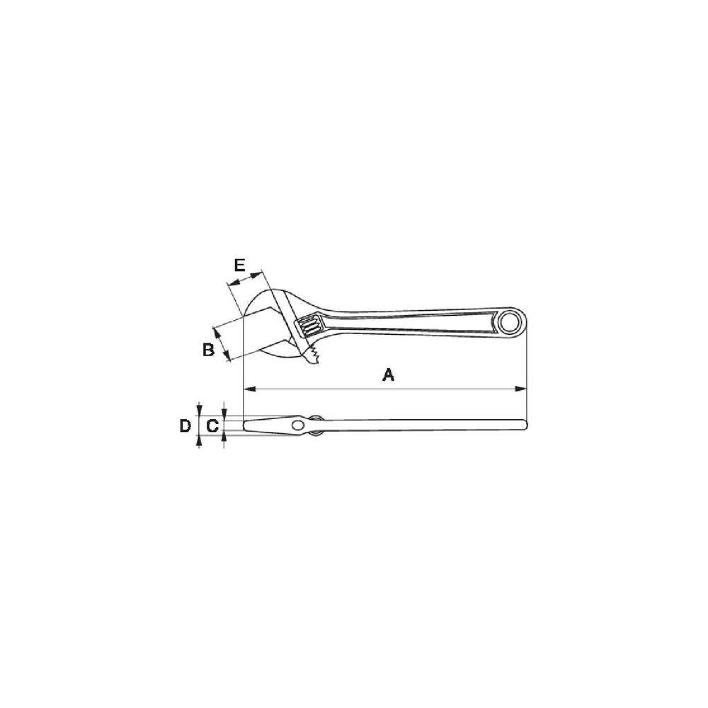 BAHCO Gabelschlüssel Rollgabelschlüssel 10″, verchromt, Max.Sw 30mm 8072 C
