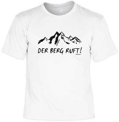 Tini - Футболки Print-Shirt Wanderer Bergfreunde T-Shirt: Der Berg ruft ! Shirt für Kletterer, Bergsteiger, Wanderfreunde