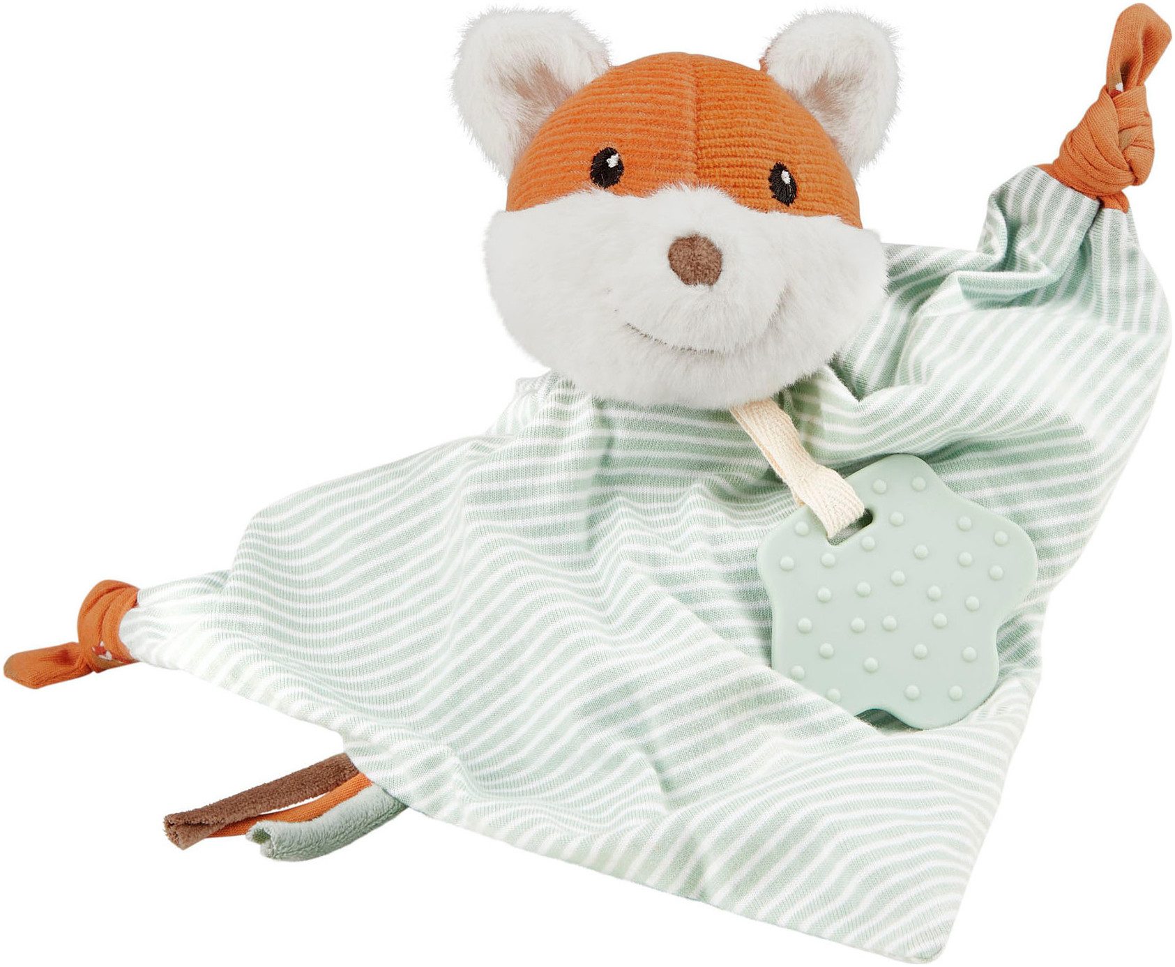 Sterntaler® Schmusetuch Fuchs Filou M, mit Beißring aus Silikon