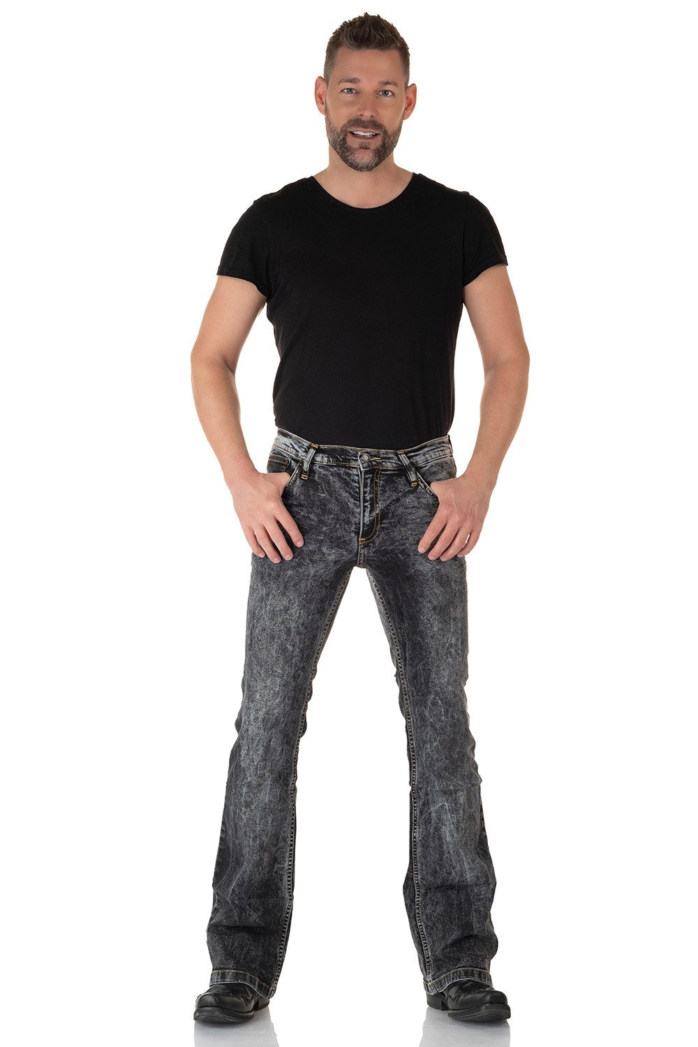 Bootcut-Jeans Herren CUT BLACK J.