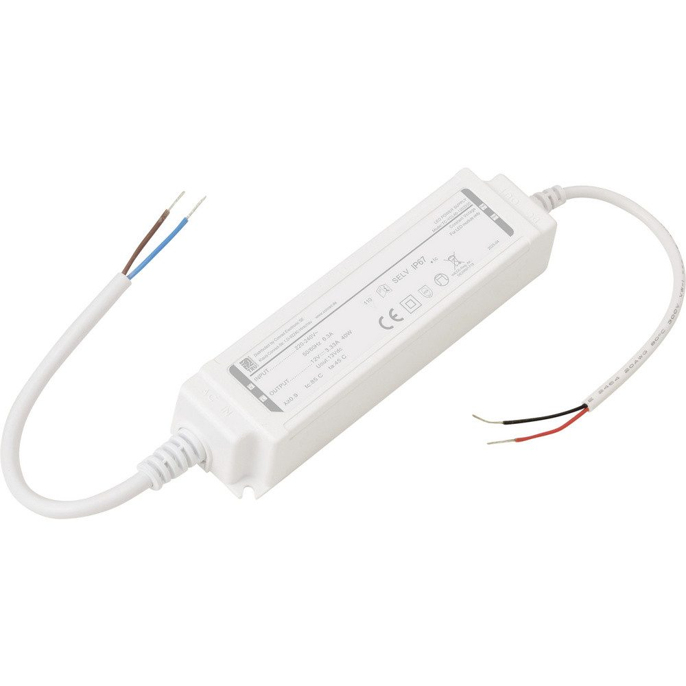 TRU COMPONENTS TRU COMPONENTS TC-YCL40-1203330 LED-Trafo IP67 Konstantspannung 40 W LED Trafo