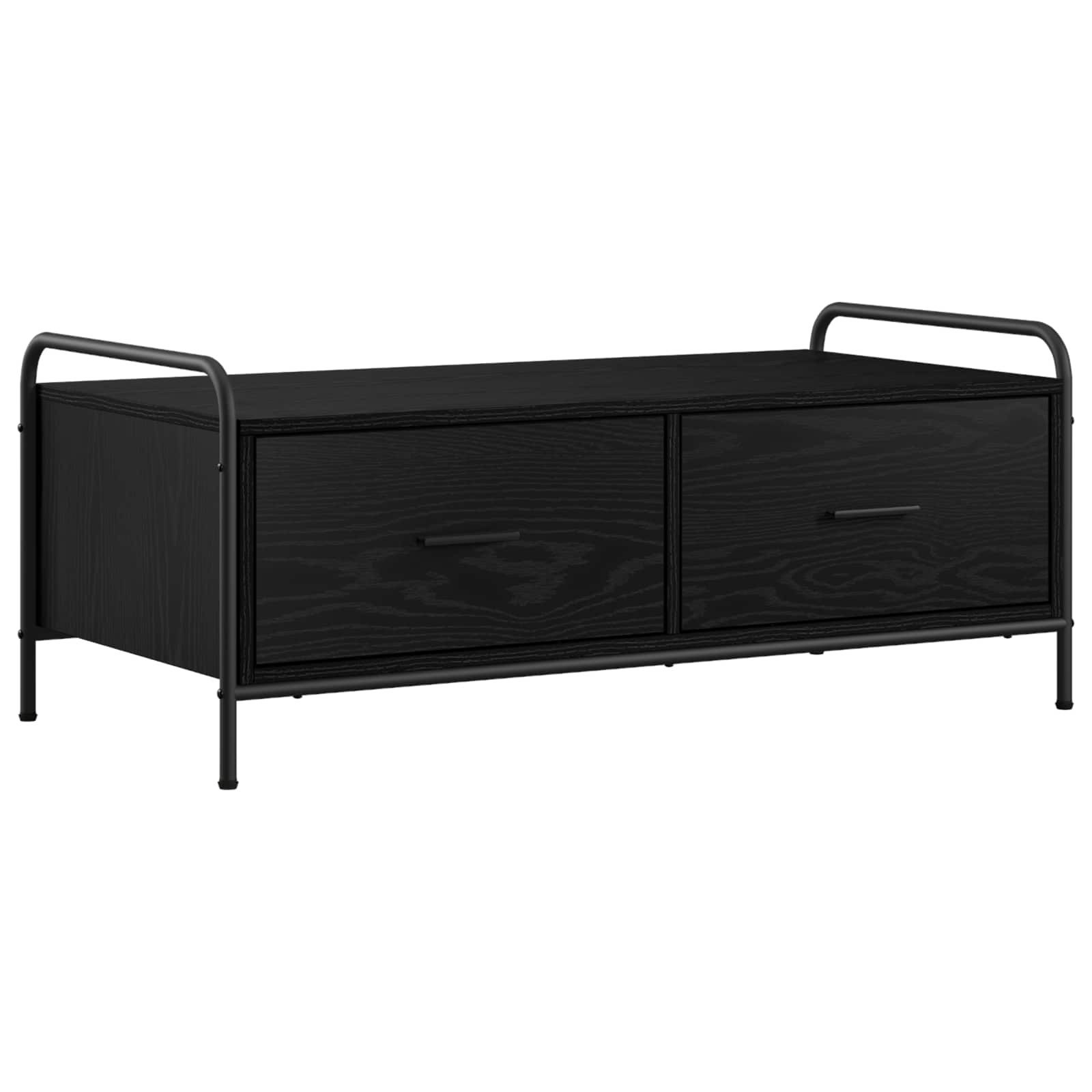 vidaXL Couchtisch 995 x 49 x 41 cm Couchtisch Schwarz Eichen-Optik 99,5x49x41 cm Holzwer