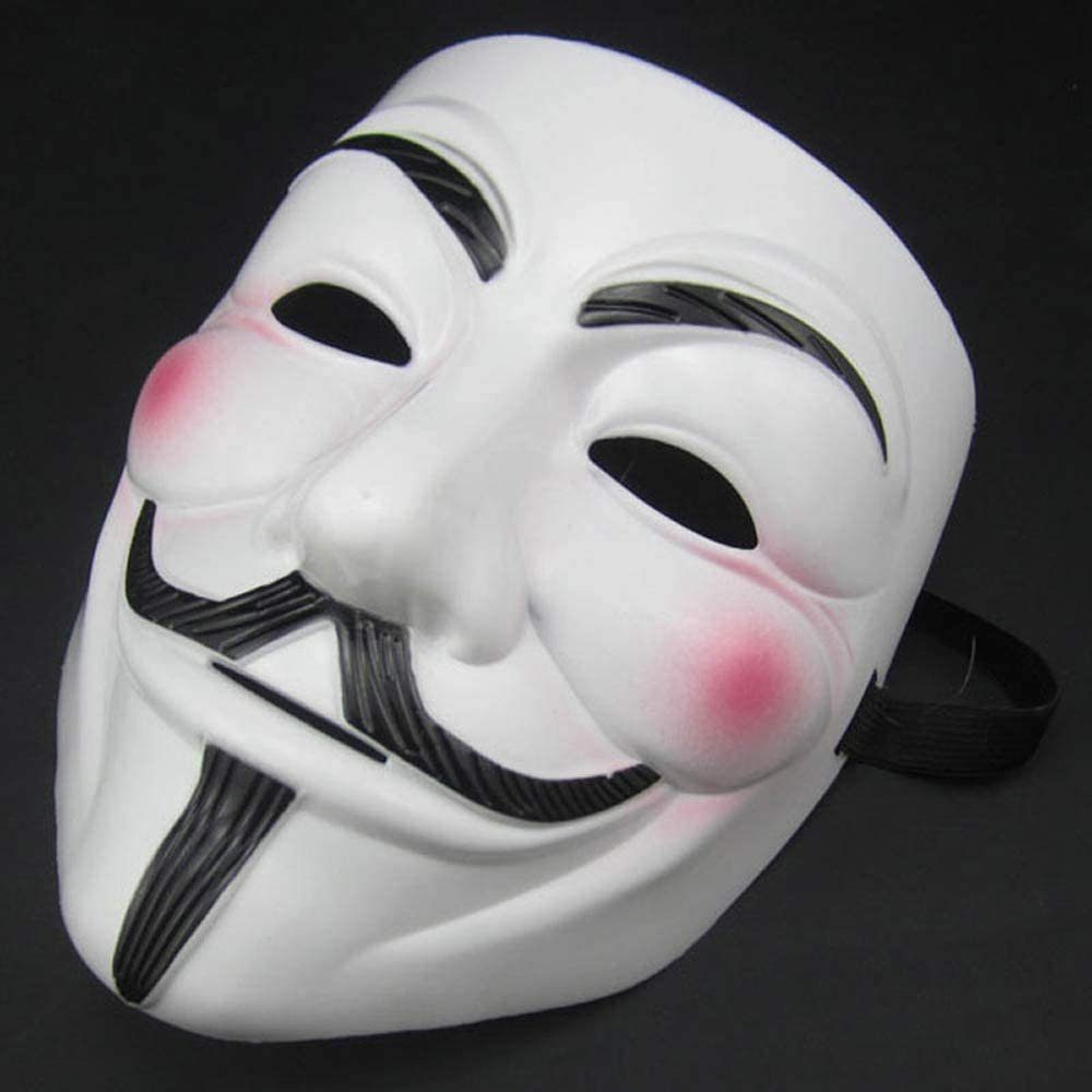 Goods+Gadgets Verkleidungsmaske Vendetta Maske–Anonymous Guy Fawkes Maske mit verstellbarem Gummiband, Vendetta Guy Fawkes Mask