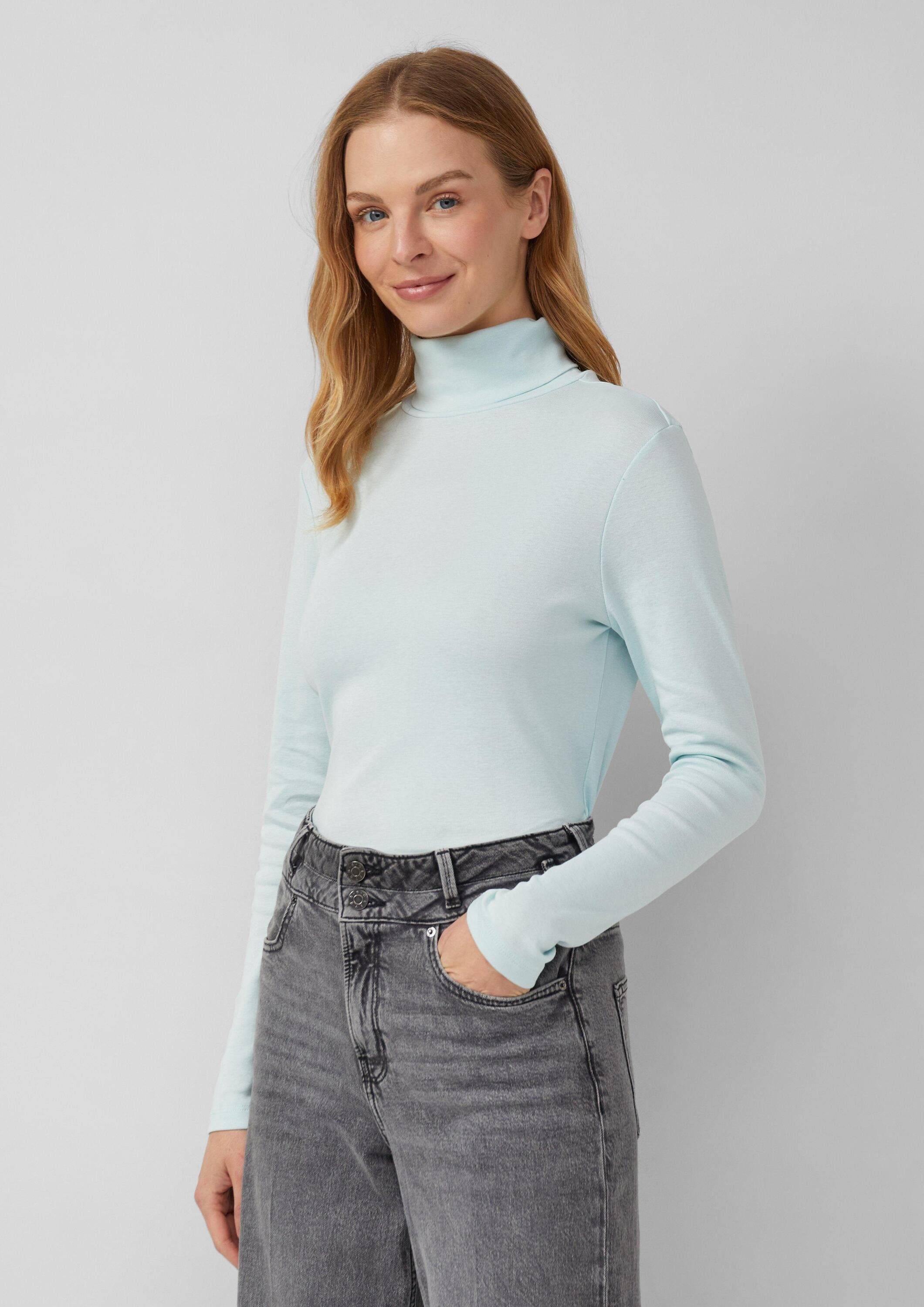 s.Oliver Langarmshirt T-Shirt Longsleeve im Slim Fit mit Rollkragen